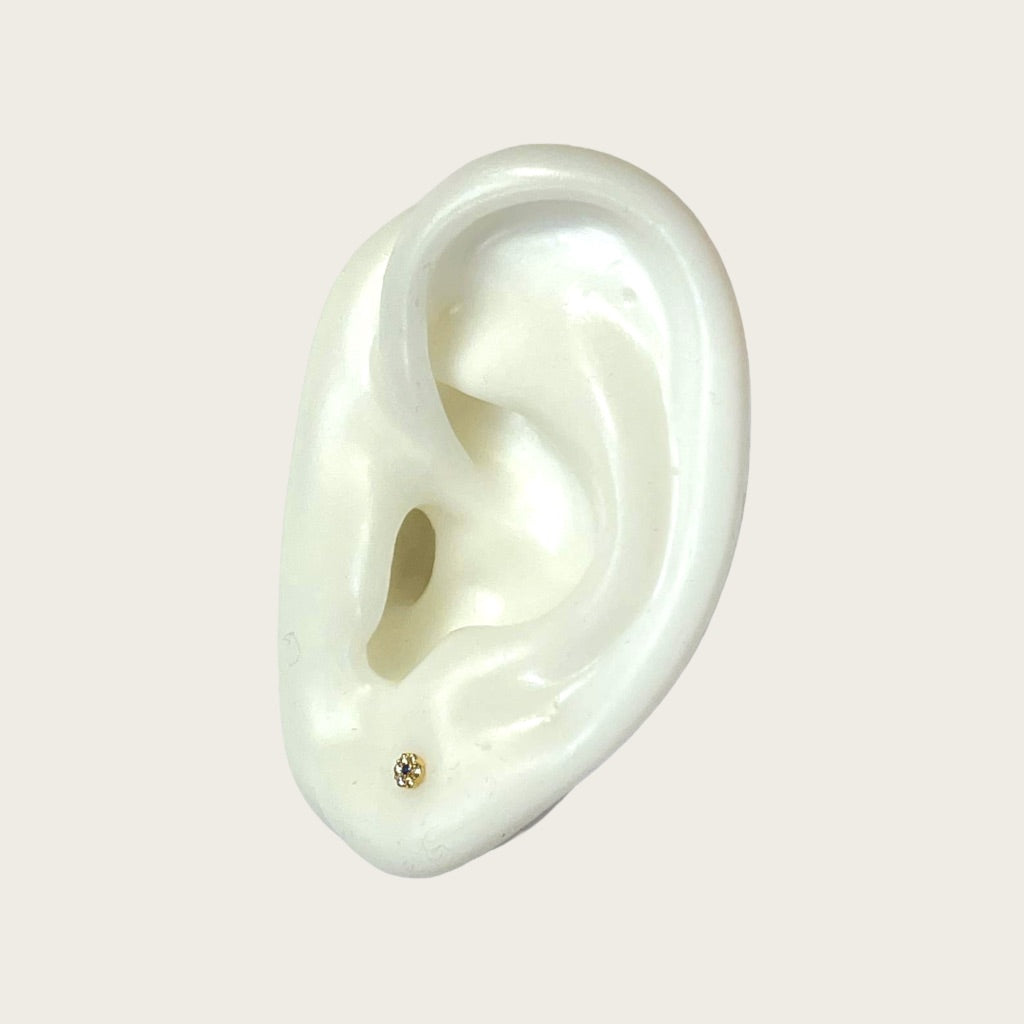 14K Gold Baby Earrings