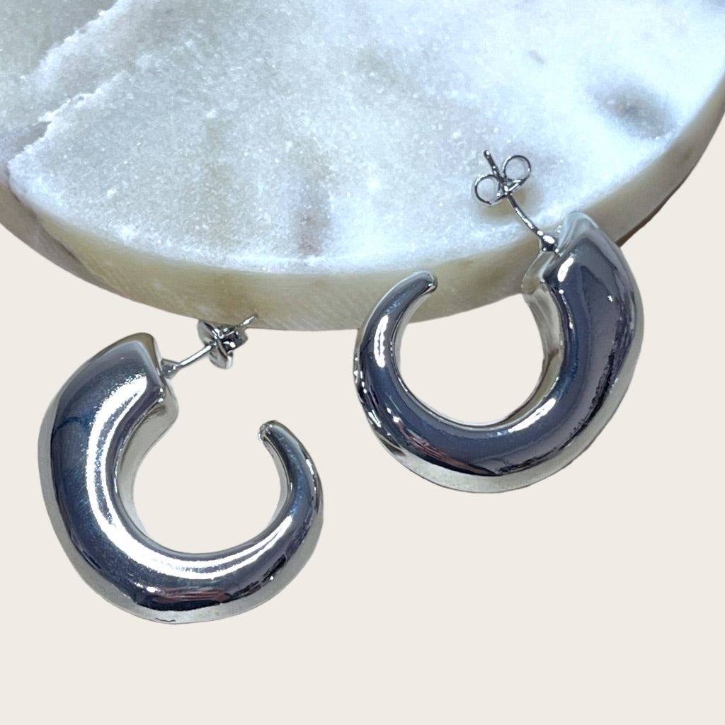 18k Brass Gold Plated Hoops
