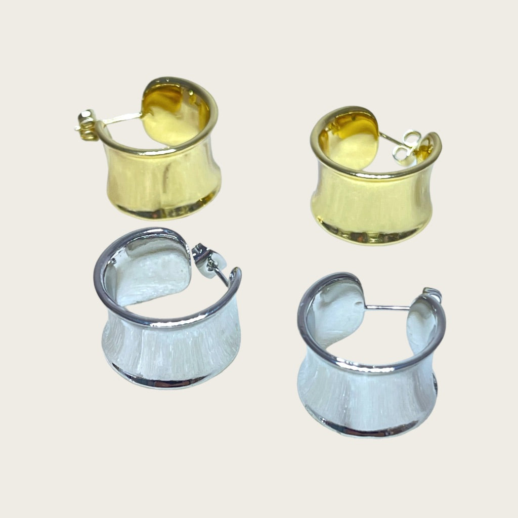 18k Brass Gold Plated Hoops
