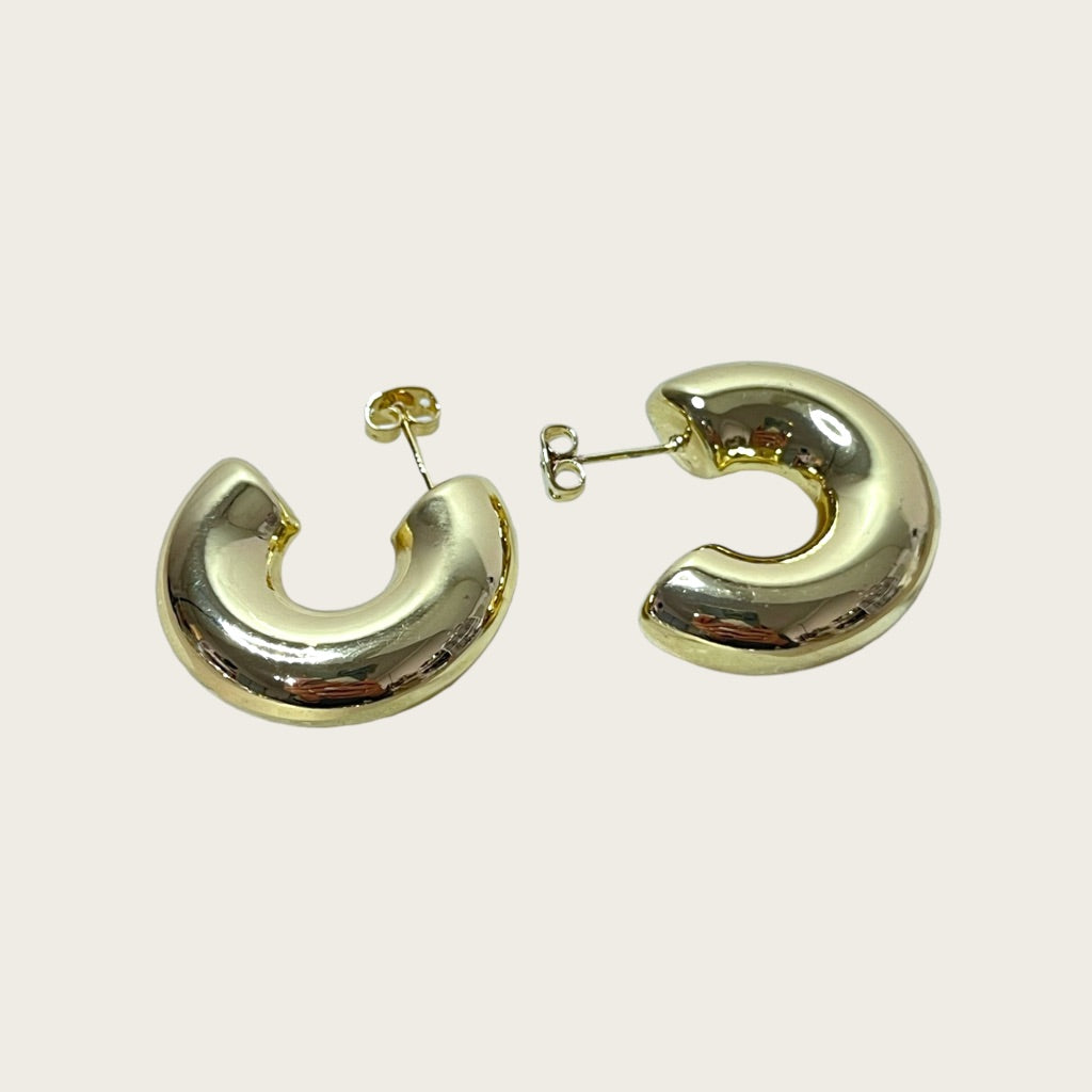 18K Brass Gold Plated Hoops